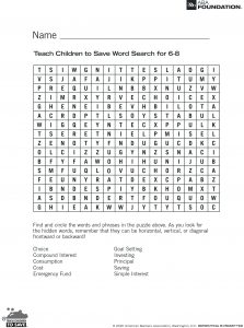 Wordsearch activity