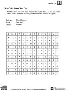 Wordsearch activity