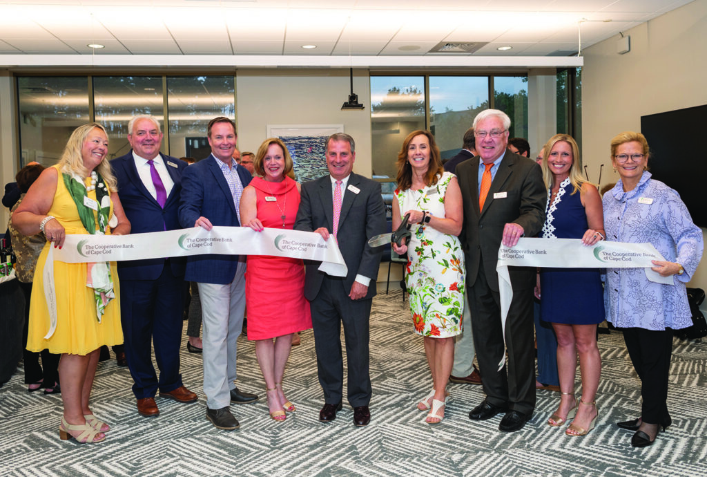 The Cooperative Bank of Cape Cod Senior Leadership Team cuts ribbon at grand reopening ceremony of renovated headquarters